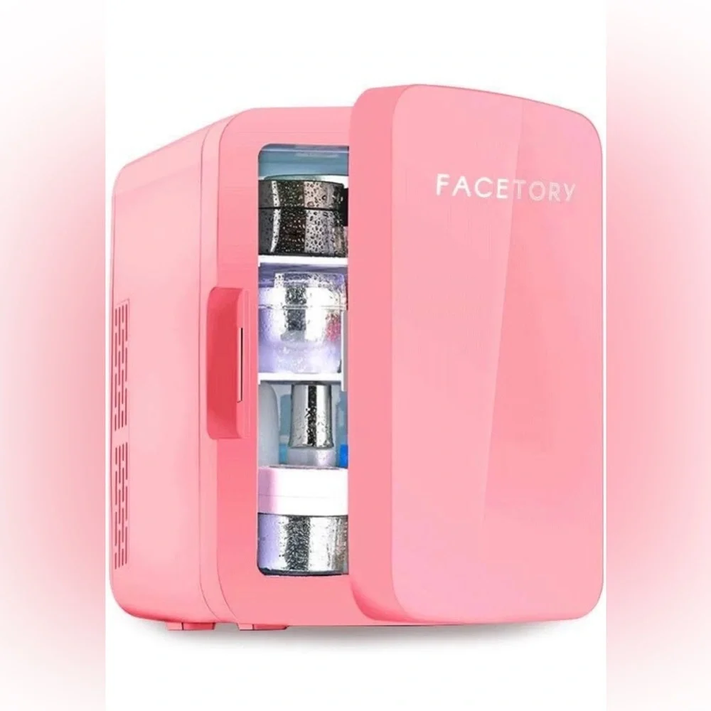 FACETORY Portable Coral Beauty Fridge with Heat and Cool Capacity New